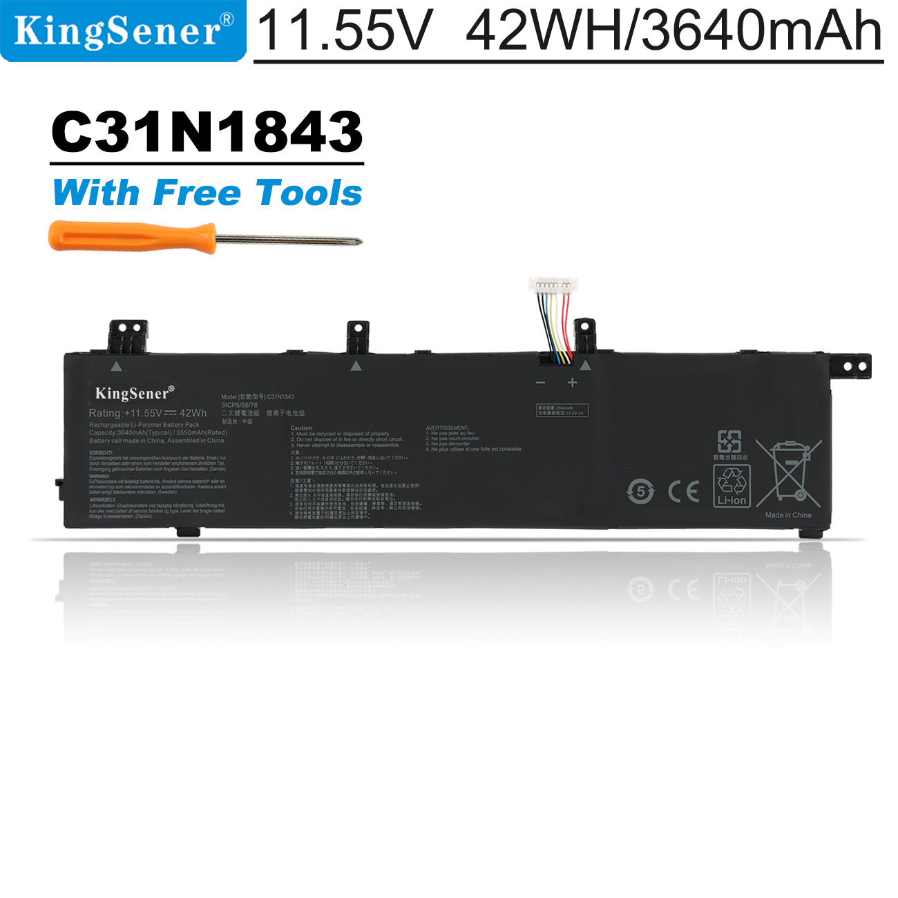 VivoBook S14 S432 S15 S532 X432 X532 Battery C31N1843