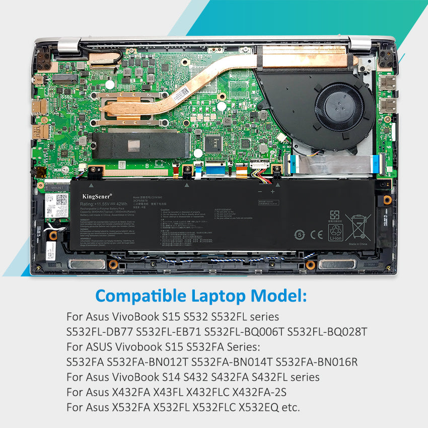 C31N1843 ノートパソコンバッテリー ASUS VivoBook S14 S432 S432FA S432FL S15 S532 S532FA S532FL X432FA X432FA-2S X532FA X532FL | KingSener