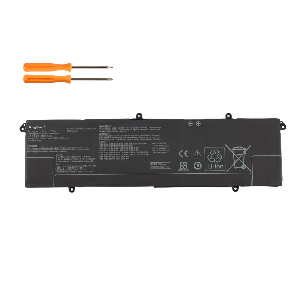 C31N2105-1 Battery For ASUS Vivobook Pro 15 OLED K6502 Vivobook Pro 14X OLED N7401 K3605