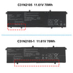 ASUS-C31N2105-11.61V-70Wh-Laptop-Battery
