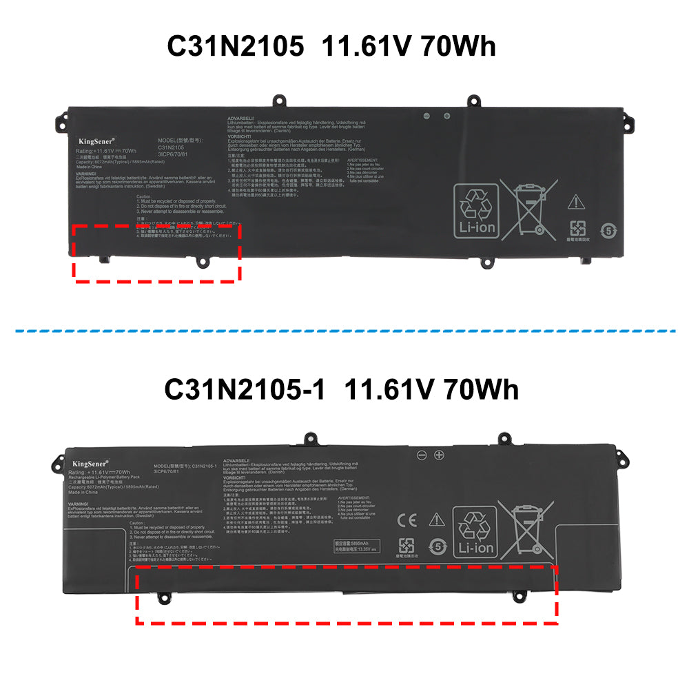 ASUS-C31N2105-11.61V-70Wh-Laptop-Battery