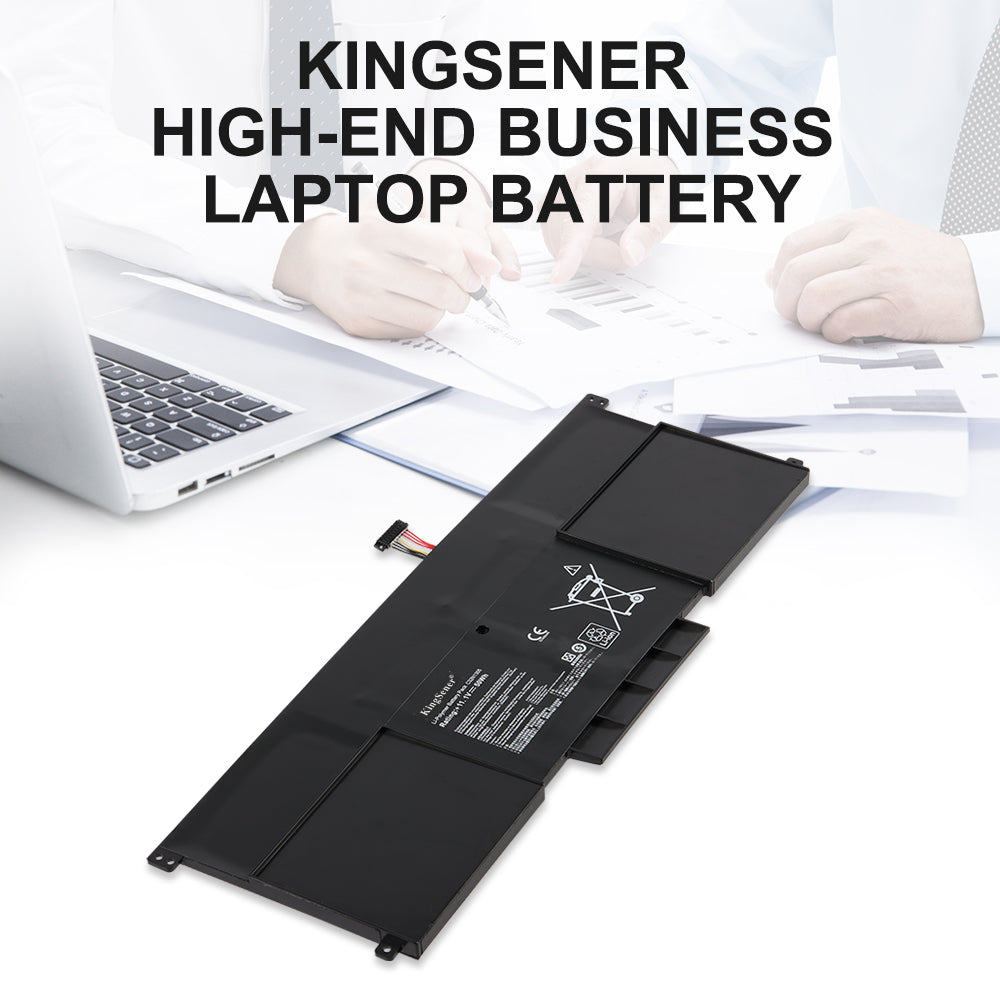C32N1305 Laptop Battery for ASUS Zenbook UX301, 11.1V 50Wh, infographic showing multiple protection features.