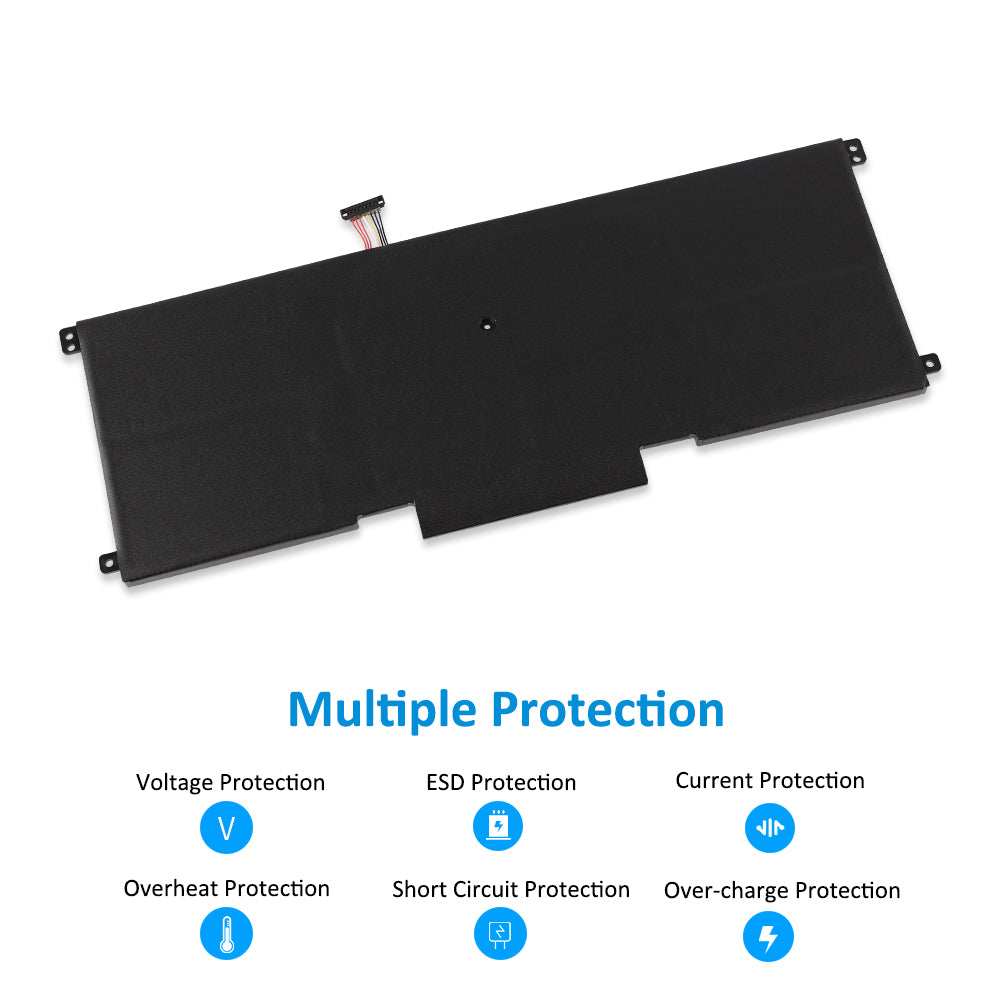 C32N1305 Laptop Battery for ASUS Zenbook UX301, 11.1V 50Wh, front view showing irregular shape and mounting tabs.