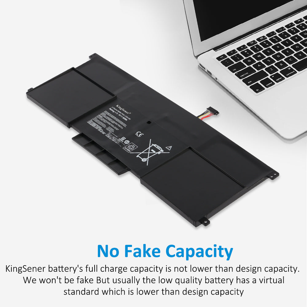 C32N1305 Laptop Battery for ASUS Zenbook UX301, 11.1V 50Wh, close-up of central wire bundle and black connector.
