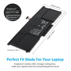 C32N1305 Laptop Battery for ASUS Zenbook UX301, 11.1V 50Wh, detailed view of CE and recycling icons.