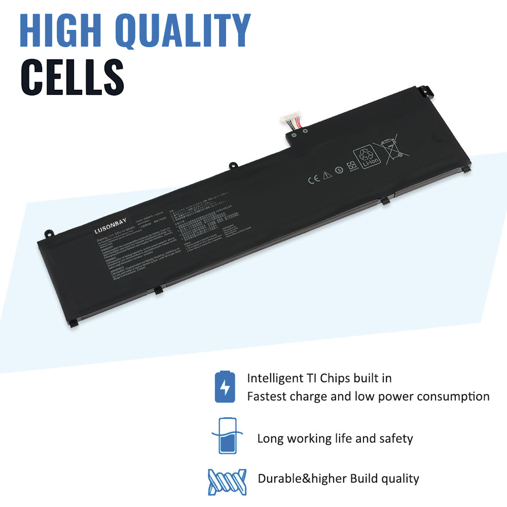 C32N2002 high quality cells for Asus ZenBook Pro 15 OLED UX535QE, intelligent TI chips built-in for fast charge safety