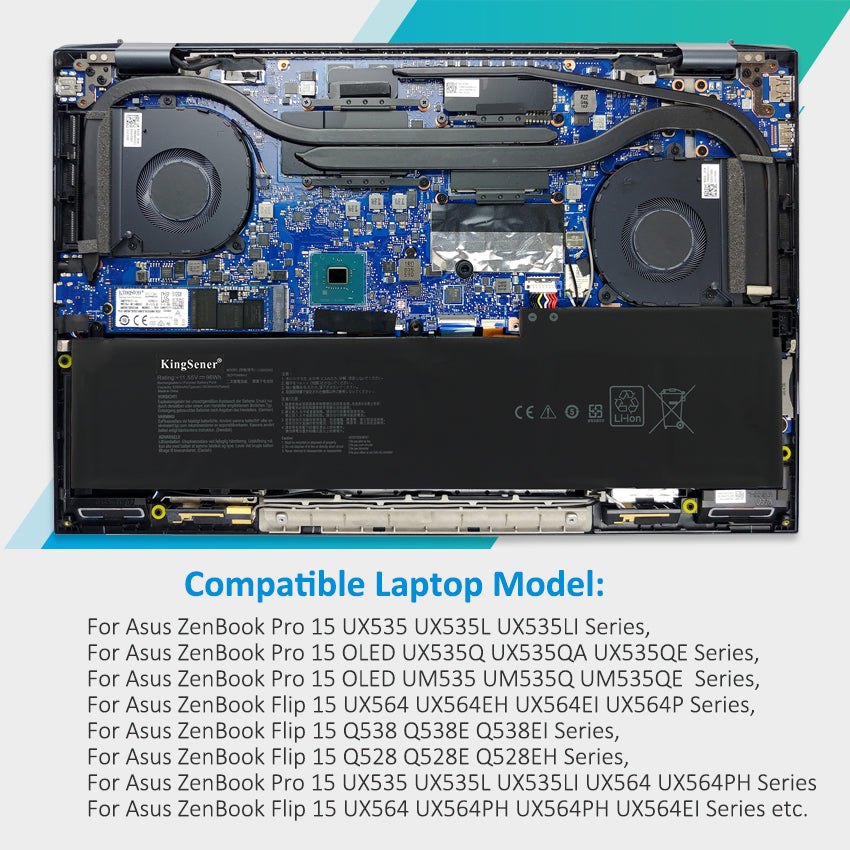 C32N2002 ノートパソコンバッテリー ASUS ZenBook Pro 15 OLED UM535 UM535Q UM535QE UM535QA UX535LI Flip 15 UX564 UX564EH UX564EI UX564P UX564PH用