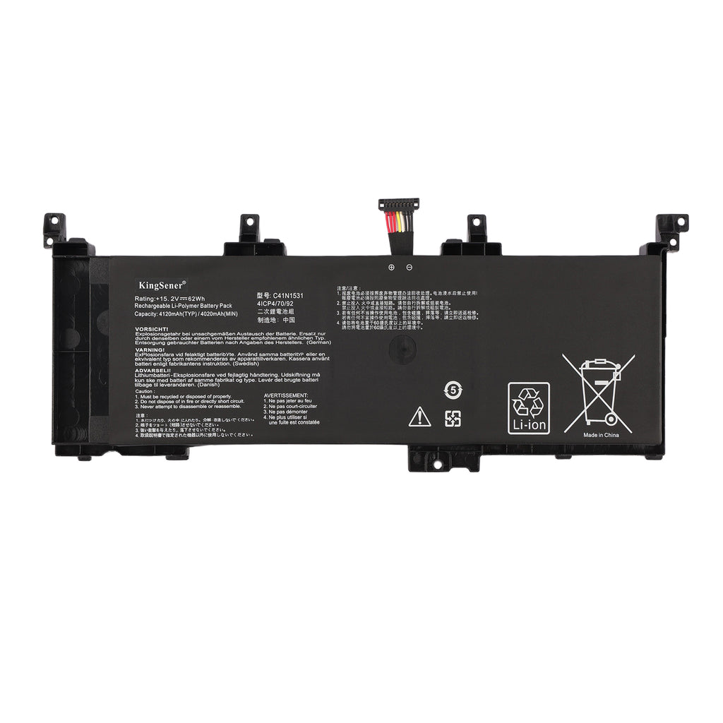 C41N1531 replacement laptop battery 15.2V 62Wh 4120mAh Li-Polymer 4-cell for ASUS