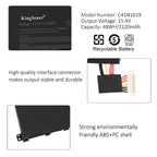 C41N1619 Laptop Battery for ASUS Pro B9440, 15.4V 48Wh, close-up of white multi-pin connector and L-shape corner.