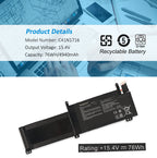 Bateria para laptop ASUS C41N1716 0B200-02770000 4ICP4/59/134