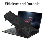 C41N1802 battery mounting inside Asus ROG Zephyrus S GX701GV gaming laptop, efficient durable replacement with RGB keyboard scene