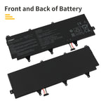 C41N1802 replacement battery front and back dual side view, Li-ion 15.4V 76Wh for Asus ROG Zephyrus S GX701G and GX735 series