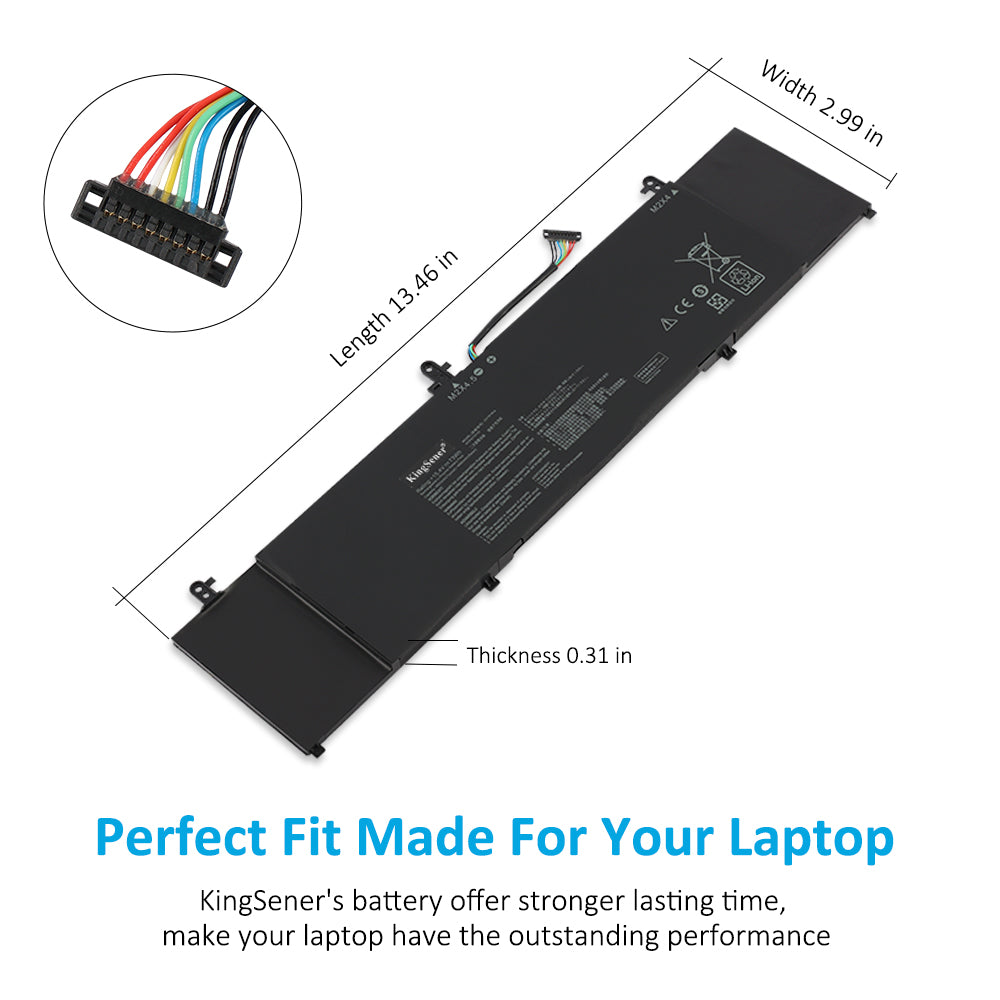 C41N1814 Battery for ASUS ZenBook 15 UX533 UX533FD UX533FN RX533 RX533FD — 15.4V 73Wh