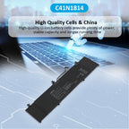 C41N1814 Battery for ASUS ZenBook 15 UX533 UX533FD UX533FN RX533 RX533FD — 15.4V 73Wh