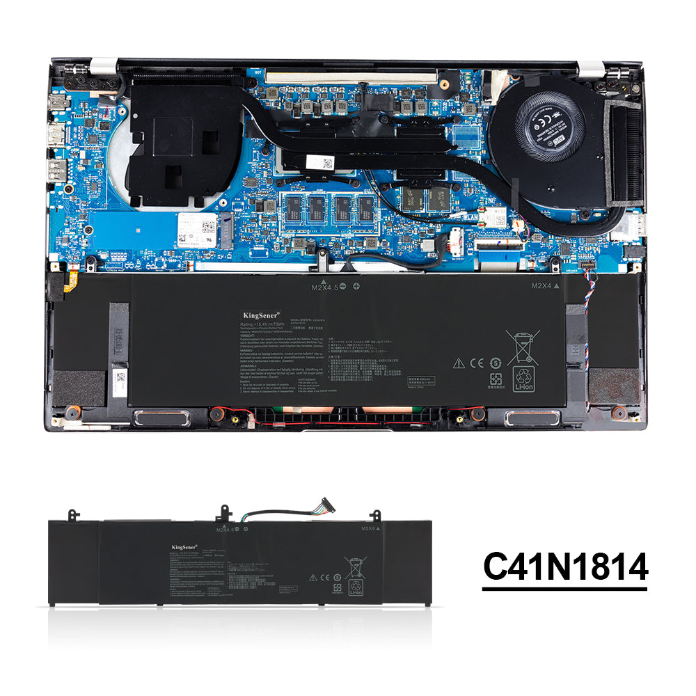 C41N1814 Battery for ASUS ZenBook 15 UX533 UX533FD UX533FN RX533 RX533FD — 15.4V 73Wh