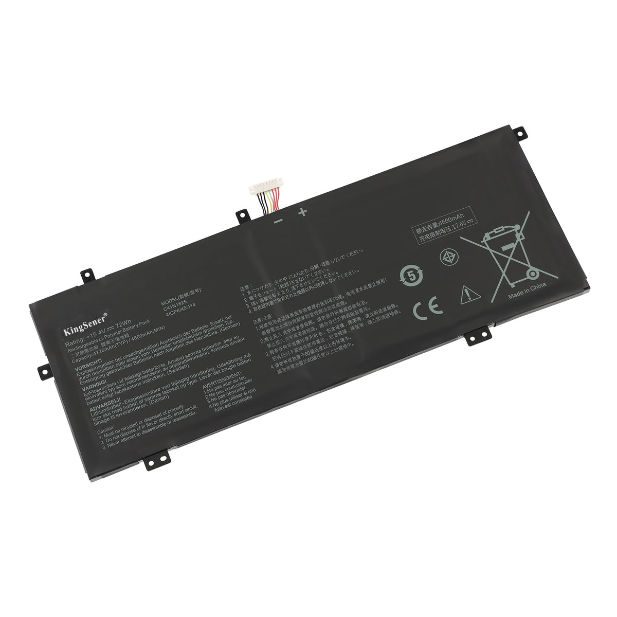 C41N1825 replacement laptop battery 15.4V 72Wh 4725mAh Li-Polymer 4-cell for ASUS