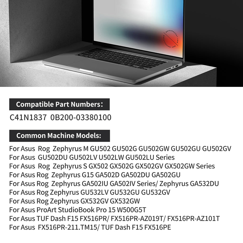 LUSONBAY C41N1837 Laptop Battery For Asus TUF Dash F15 FX516PR FX516PR-AZ019T FX516PE - Compatible Laptop Model