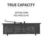 LUSONBAY C41N1901 Laptop Battery For ASUS ZenBook Duo UX481F UX481FA UX481FAY UX481FL - True Capacity 70Wh 15.4V