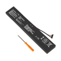 C41N2311 battery package with orange screwdriver on white background