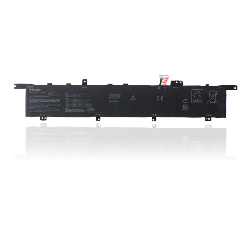 C42N1846-1 high capacity battery for ASUS ZenBook Pro Duo UX581 series, 15.4V 62Wh, front view showing sleek black casing and logo.