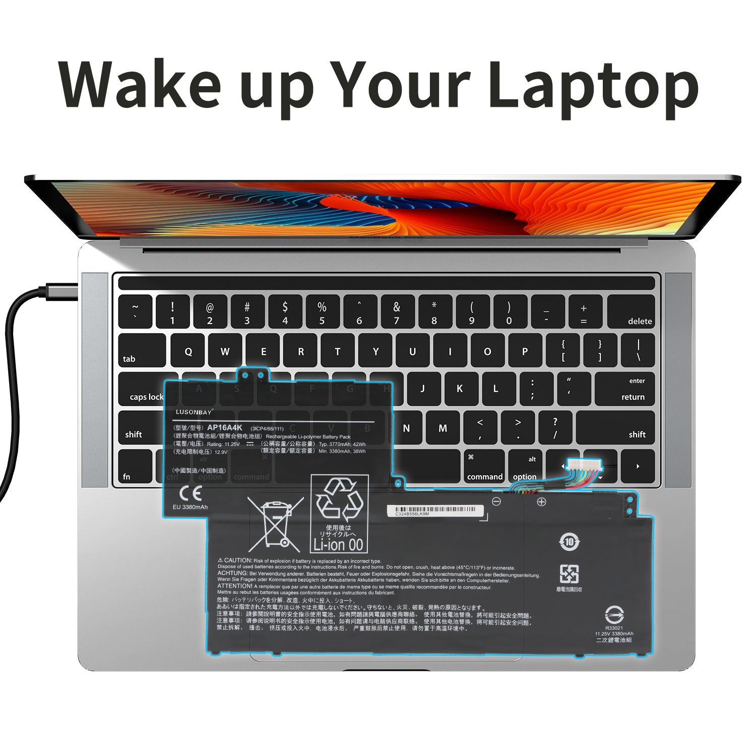 AP16A4K replacement battery reviving Acer laptop performance, 11.25V 3380mAh Li-ion wake up your laptop
