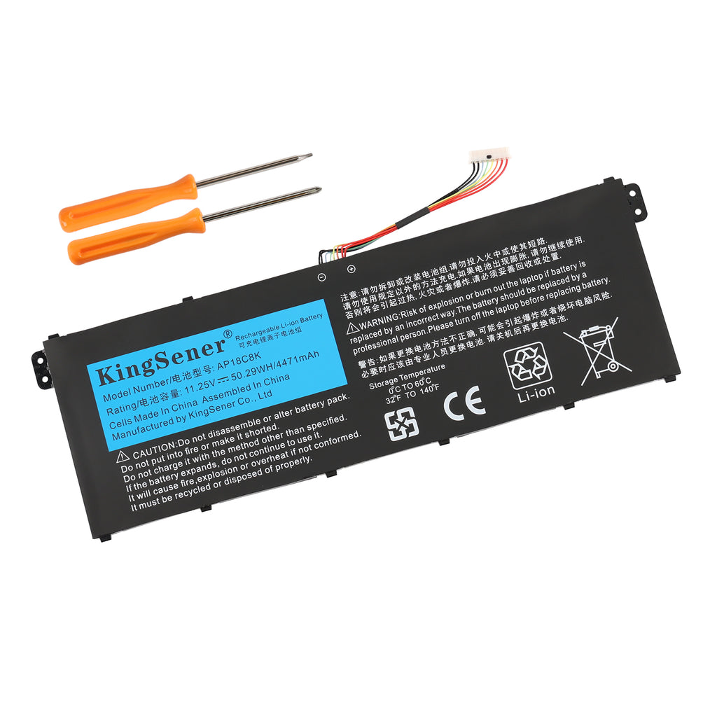 AP18C8K Laptop Battery For Acer Aspire 5 A514-52 - Front View on White