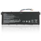 AP19B5L replacement battery for Acer Aspire 5 A515-43 and Swift 3 SF314-42, Li-ion 15.4V 3550mAh 54.6Wh, full view with connector