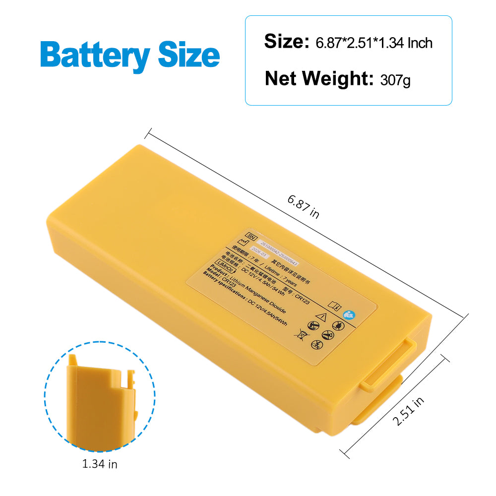 Amoul-CR123-12V-54Wh-medical-battery