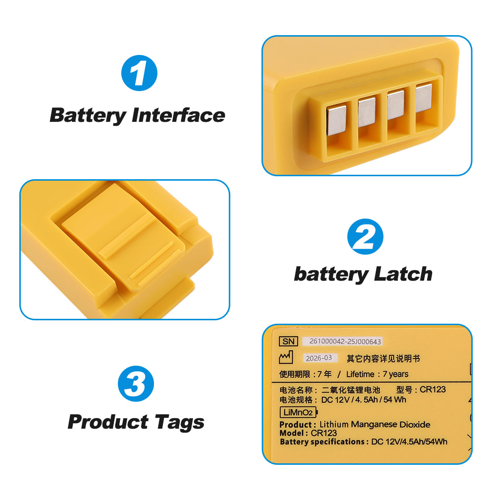 Amoul-CR123-12V-54Wh-medical-battery