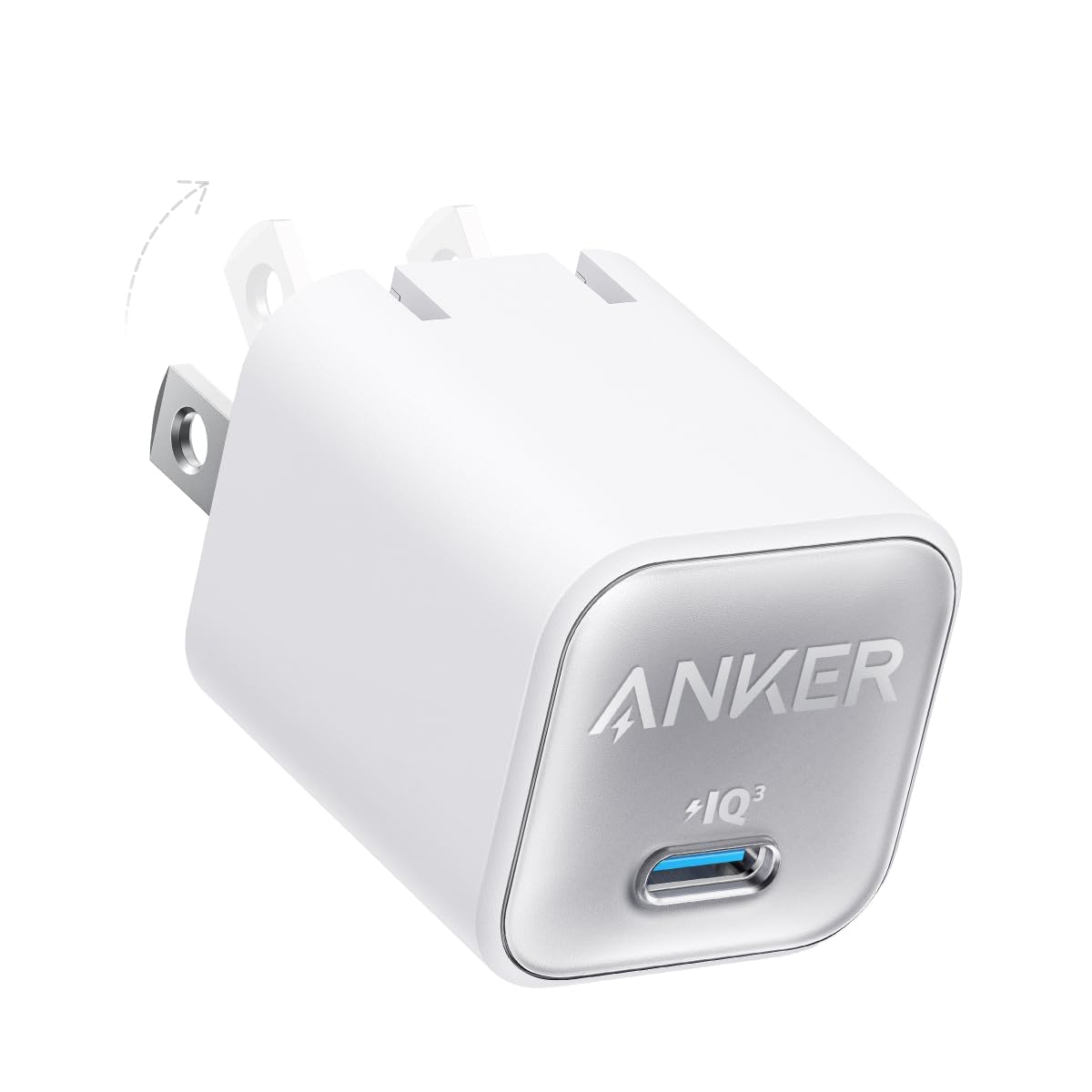 Anker Nano Phone Charger, 30W Portble and Foldable USB C GaN Charger