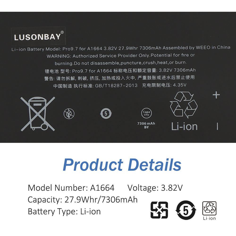 Appel-A1664-7306mAh