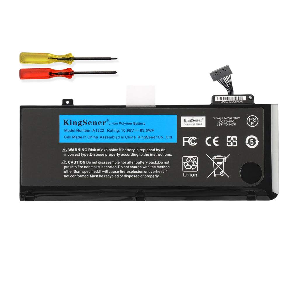 A1322 Replacement Battery For Apple MacBook Pro 13 - Front View on White