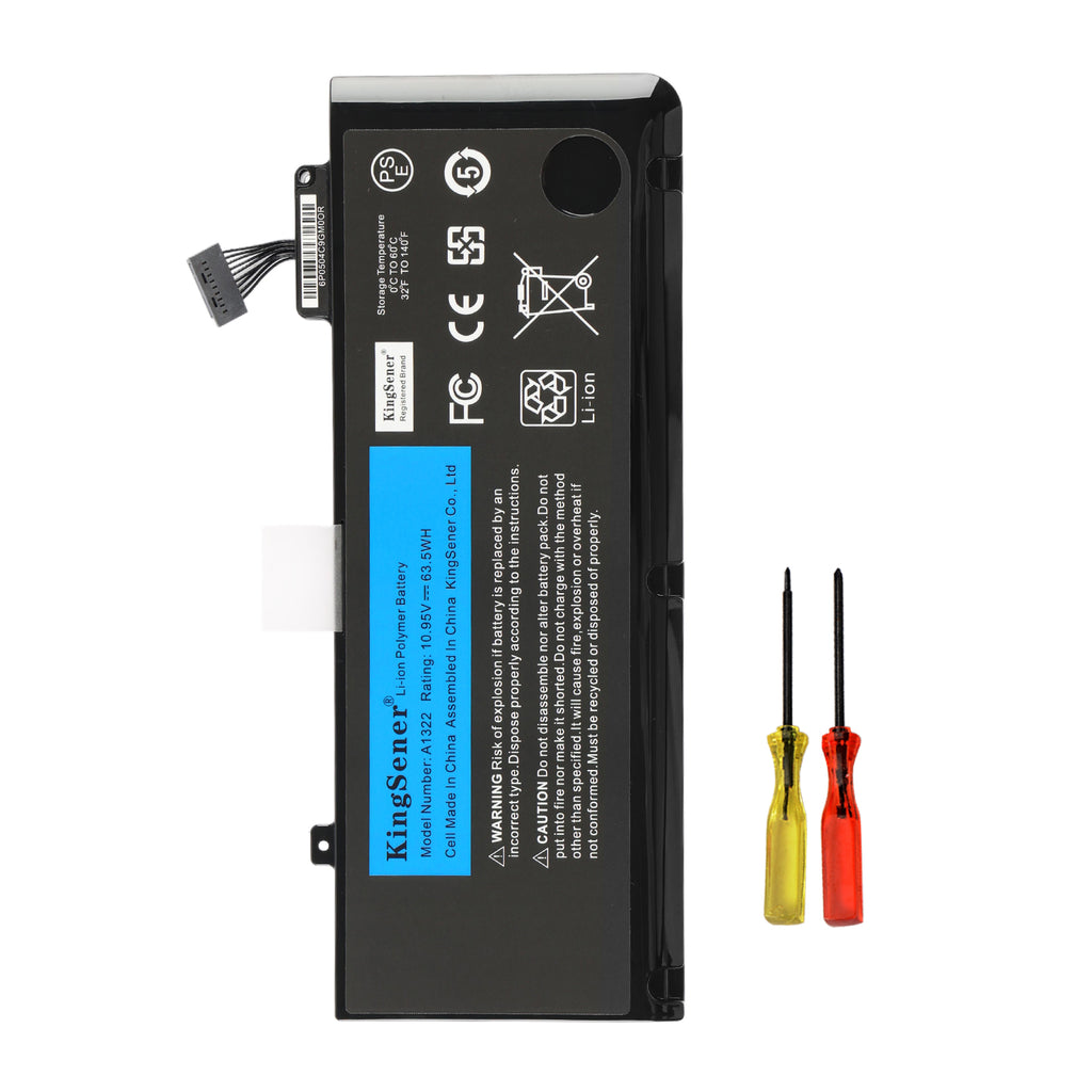 A1322 Replacement Battery For Apple MacBook Pro 13 - Front View on White