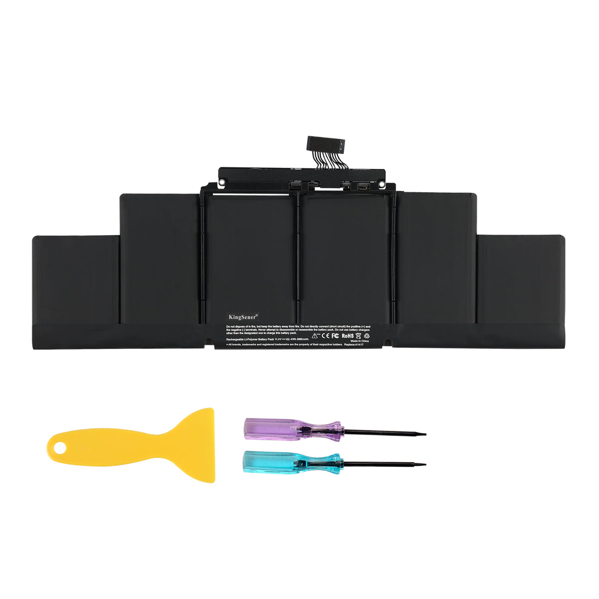 A1417 replacement laptop battery 11.4V 102.4Wh 8980mAh Li-Polymer, with pry tool and 2 screwdrivers