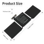 LUSONBAY A1713 Battery For Apple MacBook Pro 13.3 inch Retina MLL42LL/A* - Product Size