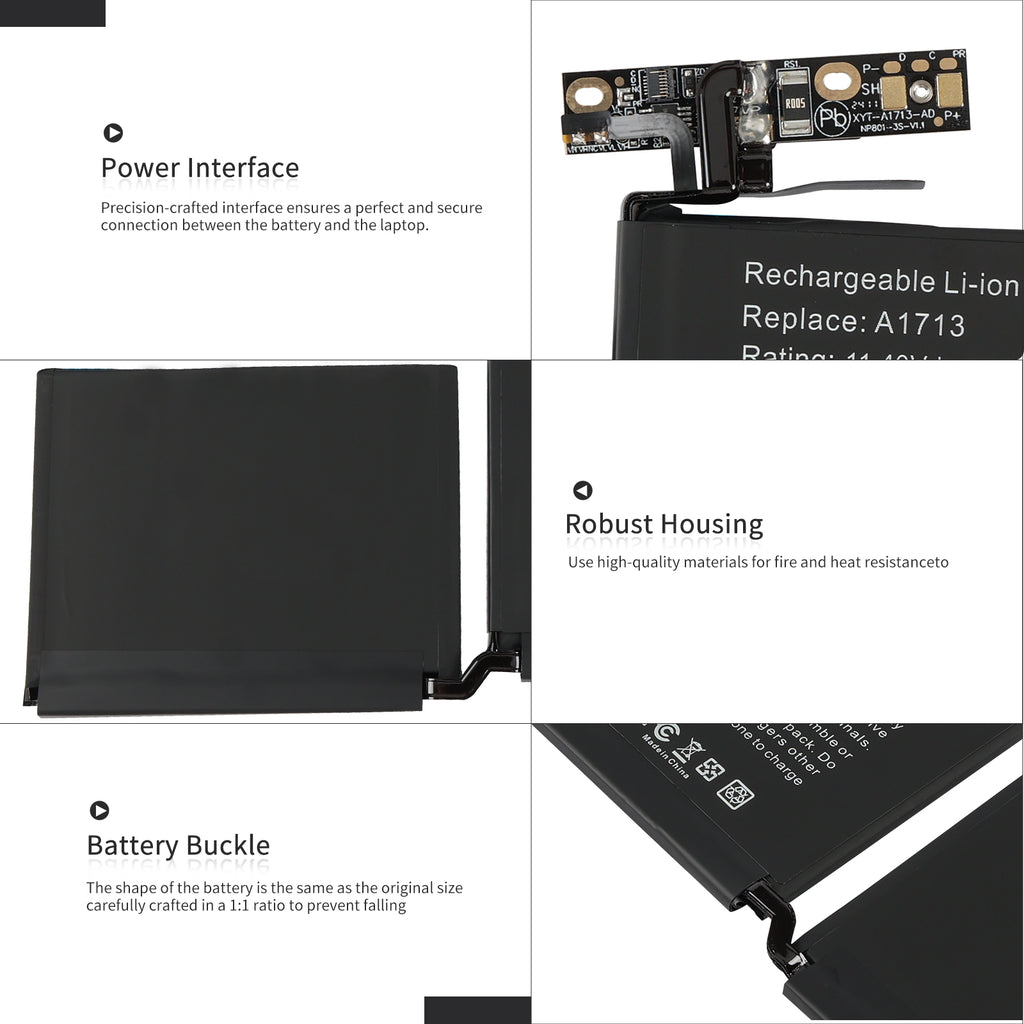 LUSONBAY A1713 Battery For Apple MacBook Pro 13.3 inch Retina MLL42LL/A* - Detail showcase
