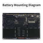LUSONBAY A1713 Battery For Apple MacBook Pro 13.3 inch Retina MLL42LL/A* - Battery Mounting Diagram