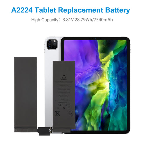 A2224 Tablet Replacement Battery - 3.81V 28.79Wh/7540mAh