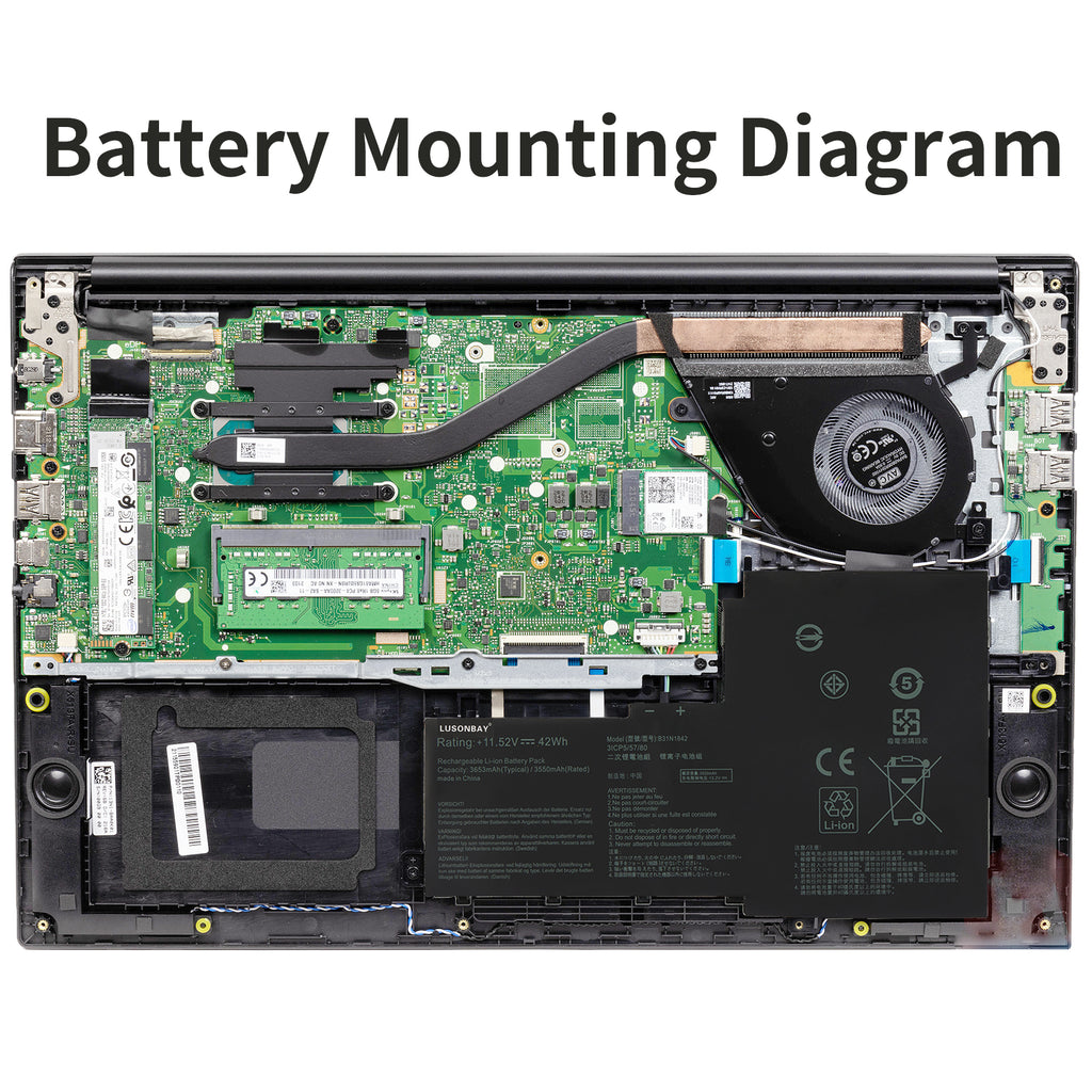 B31N1842 42WH Laptop Battery For Asus VivoBook F513EA F513EP LUSONBAY EU SHIP