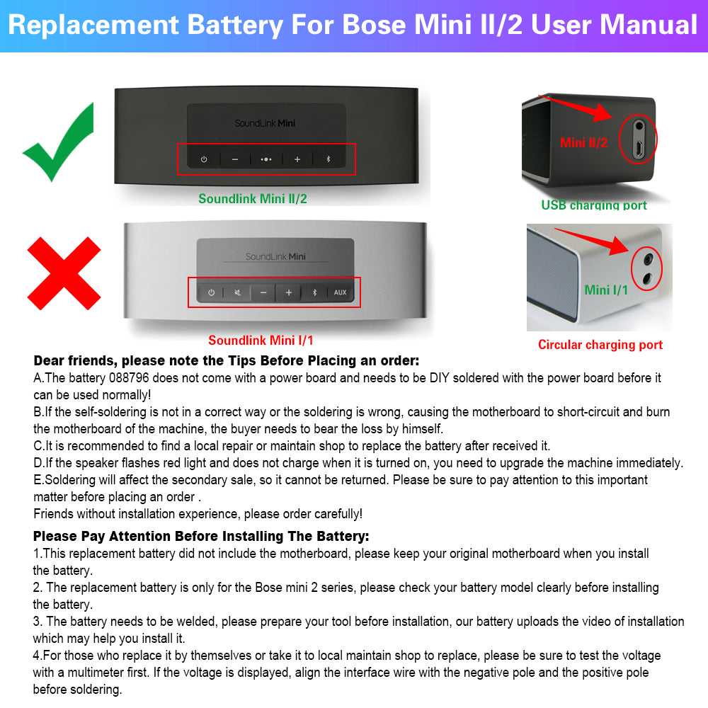 BOSE-088796-2330mAh-Battery