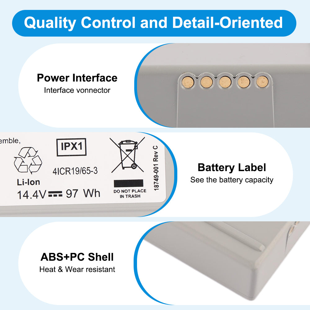 18408-001 Replacement Battery For CareFusion LTV 1150 1200 Ventilator - Quality Control and Detail-Oriented