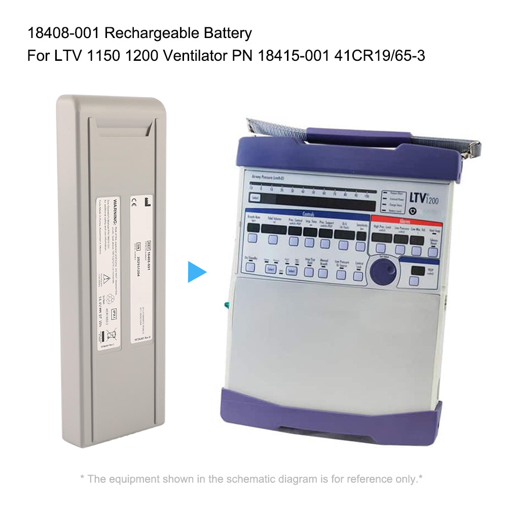 18408-001 Replacement Battery For CareFusion LTV 1150 1200 Ventilator