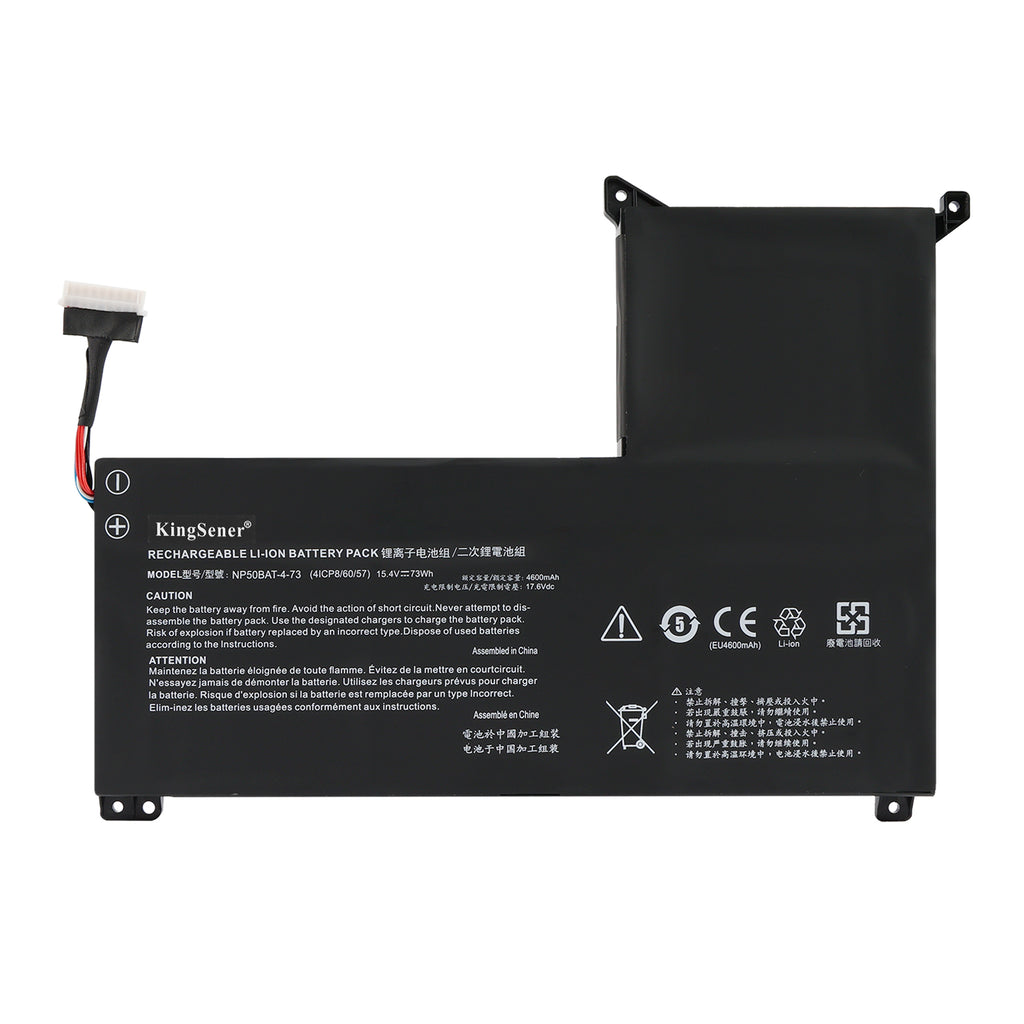 NP50BAT-4-73 4ICP8/60/57 Laptop Battery For CLEVO X15AT X17AT 2023 Series