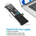 Clevo PHID1-00-15-3S1P-0 replacement Li-Polymer laptop battery 11.61V 53Wh dimensions 9.21 inch perfect fit for laptop