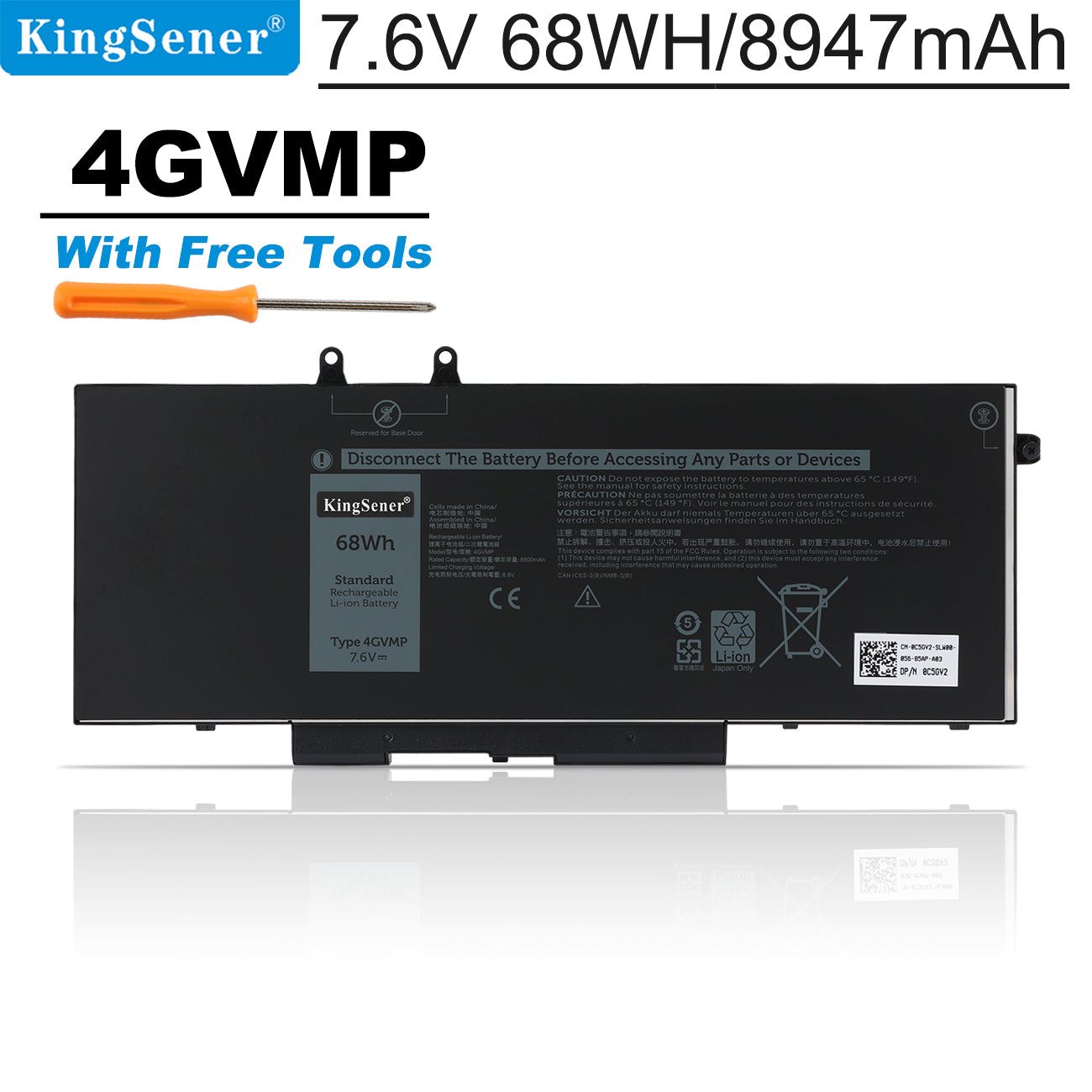 Kingsener 4GVNP R8D7N Laptop-Batterie Für Dell Latitude 5400 5500 Präzision 3540 Inspiron 7590 7591 7791 2-in-1 P84F P42E