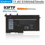 Batería Kingsener 93FTF de repuesto para portátiles Dell 5480, 5490, 5580, 5590, 5495, 5491, M3520, M3530, E5480, E5490, E5580, E5590