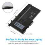 Batería Kingsener 93FTF de repuesto para portátiles Dell 5480, 5490, 5580, 5590, 5495, 5491, M3520, M3530, E5480, E5490, E5580, E5590