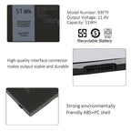 Batería Kingsener 93FTF de repuesto para portátiles Dell 5480, 5490, 5580, 5590, 5495, 5491, M3520, M3530, E5480, E5490, E5580, E5590