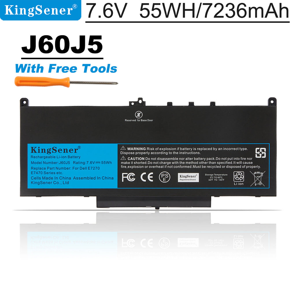 J60J5 Battery For Dell Latitude E7270 E7470 MC34Y WYWJ2 GG4FM 451-BBSY 451-BBSX