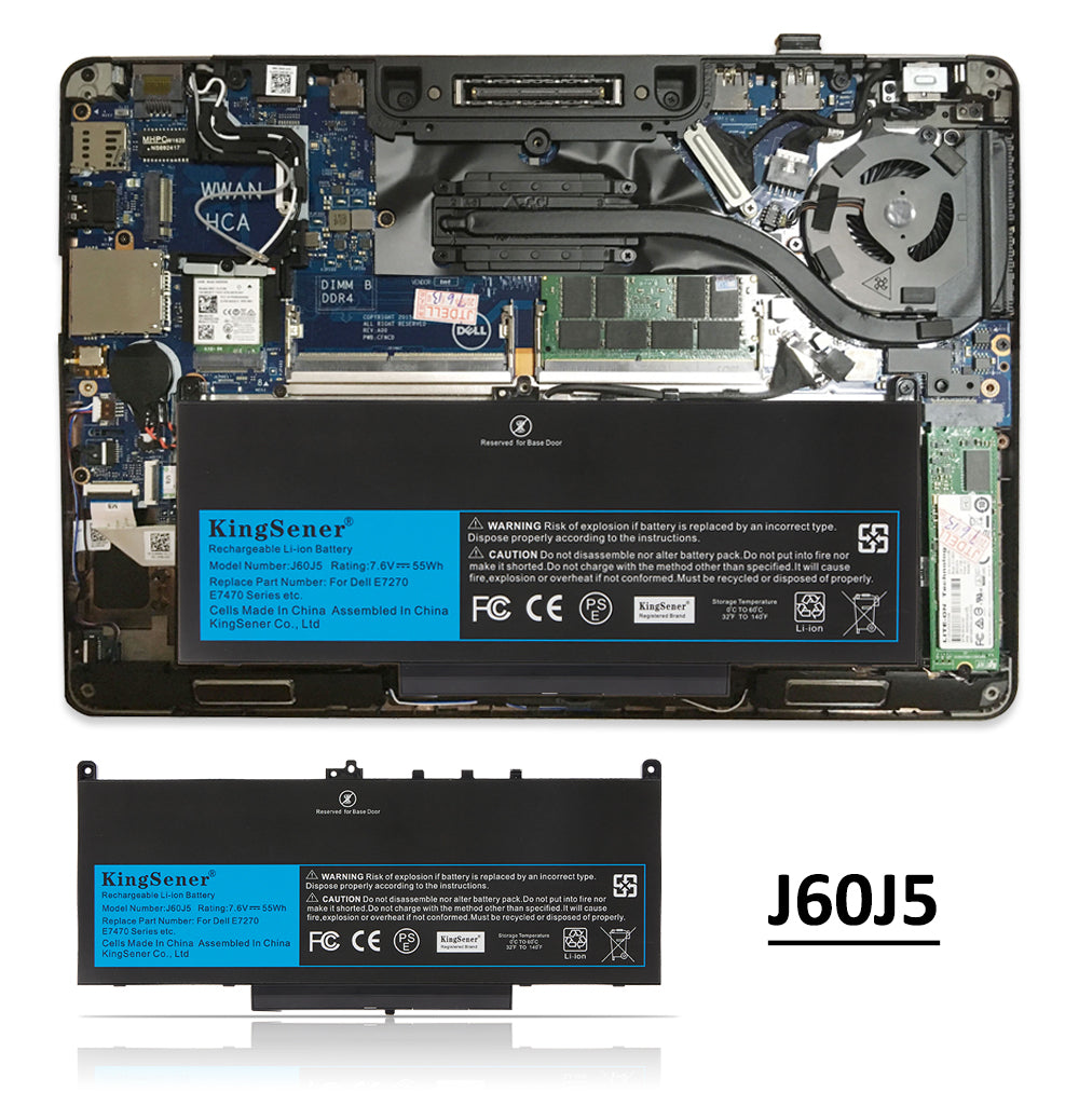 J60J5 Battery For Dell Latitude E7270 E7470 MC34Y WYWJ2 GG4FM 451-BBSY 451-BBSX